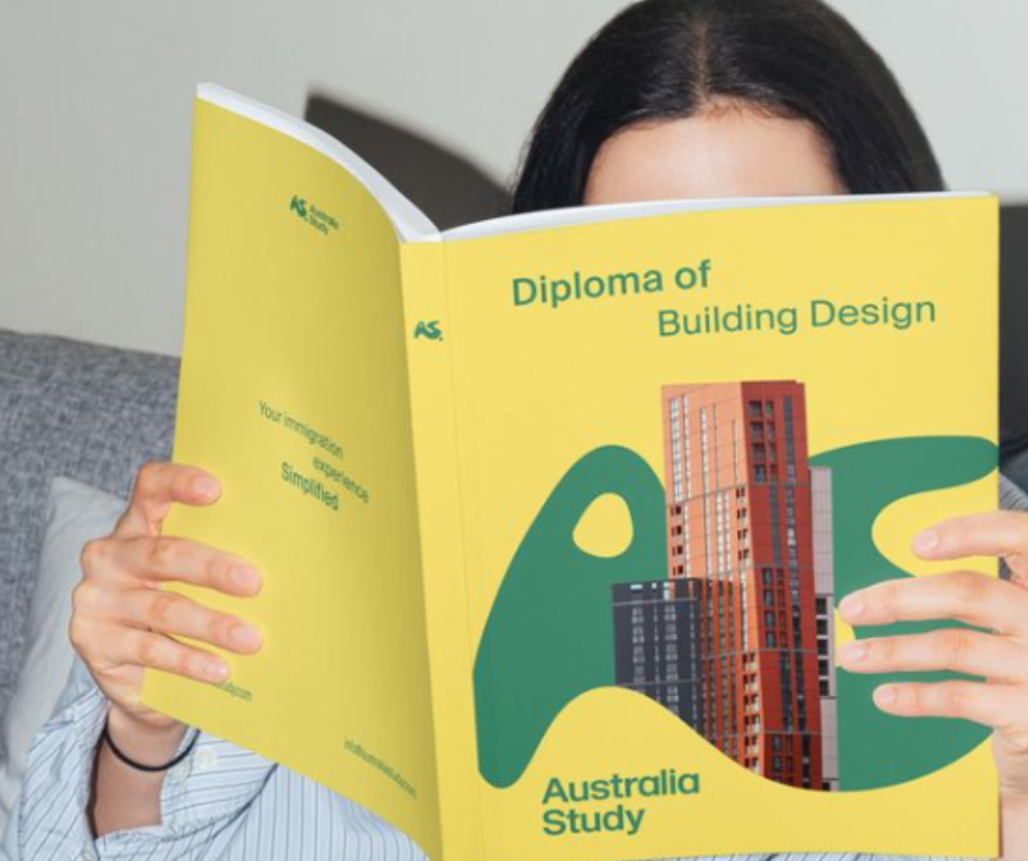 Australia Study printed guide cover showing the brand system in use